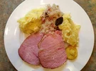Kasseler mit Sauerkraut und Kartoffelpüree - Rezept