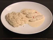 Pouletbrüstchen Rimientos mit Weißweinrisotto (Denise Biellmann) - Rezept