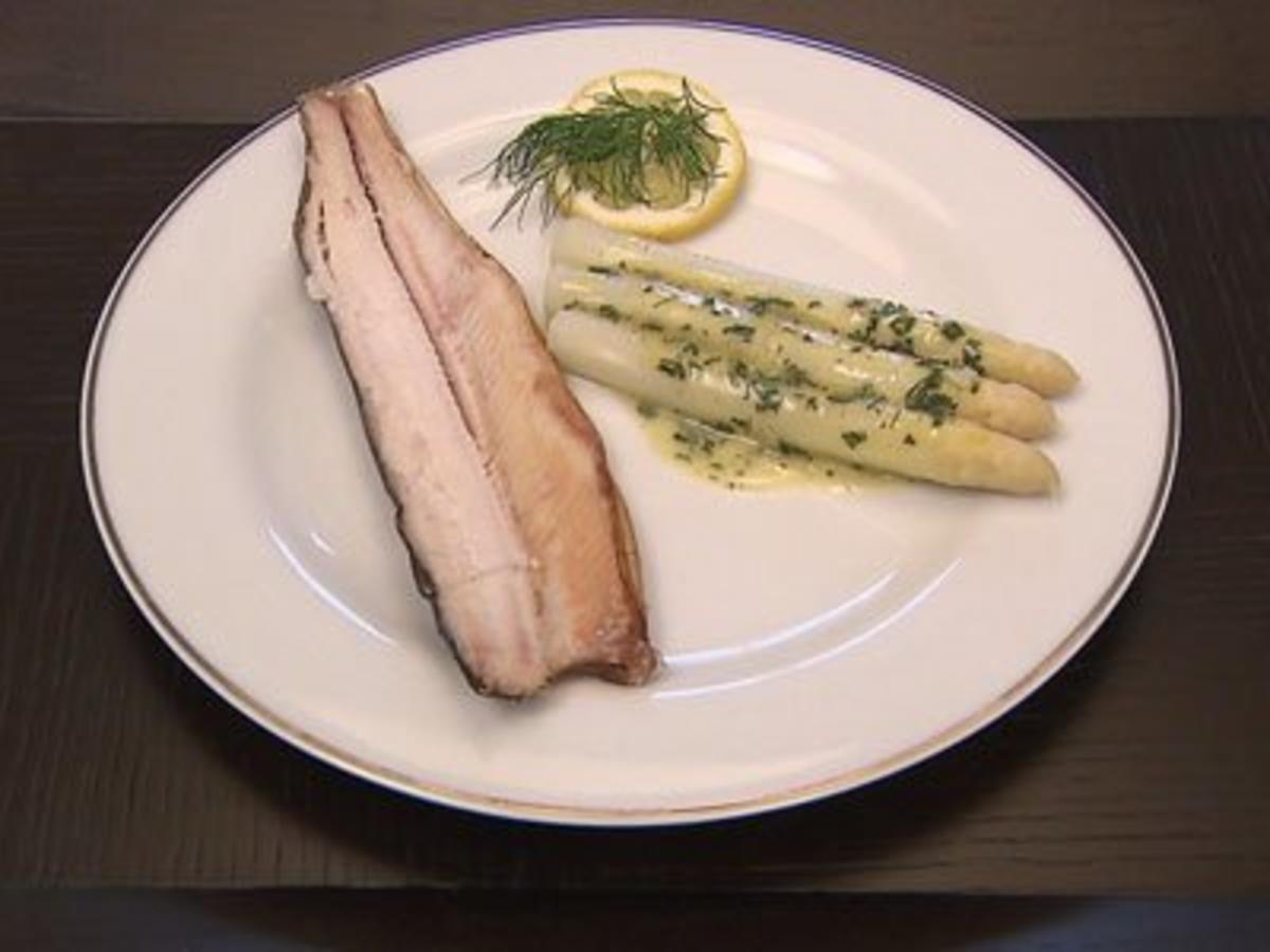 Geräucherte Bodenseefelchen mit Tettnanger Spargel an Vinaigrette (Prof ...