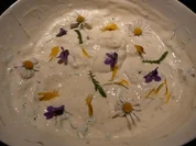 Pellkartoffeln mit Kräuterquark mit Wildblumendekoration ! - Rezept