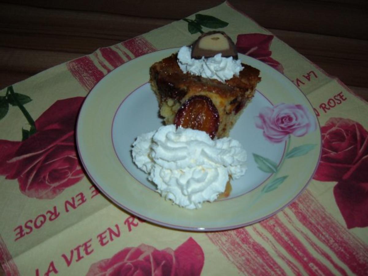 Kuchen : Zwetschgen mit Marzipan - Nougat Baumstämmen - Rezept - Bild Nr. 2