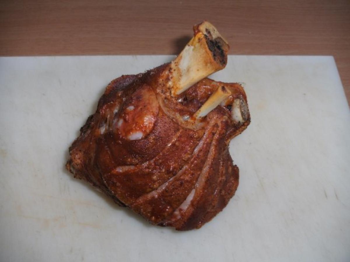 Fleisch: Schweinshaxe, mariniert und vorgekocht - Rezept - Bild Nr. 2
