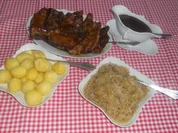 "Oma - Friede`s" - Altdeutscher "Buerhase" mit Sauerkohl  ( Rzpt. um 1939) - Rezept