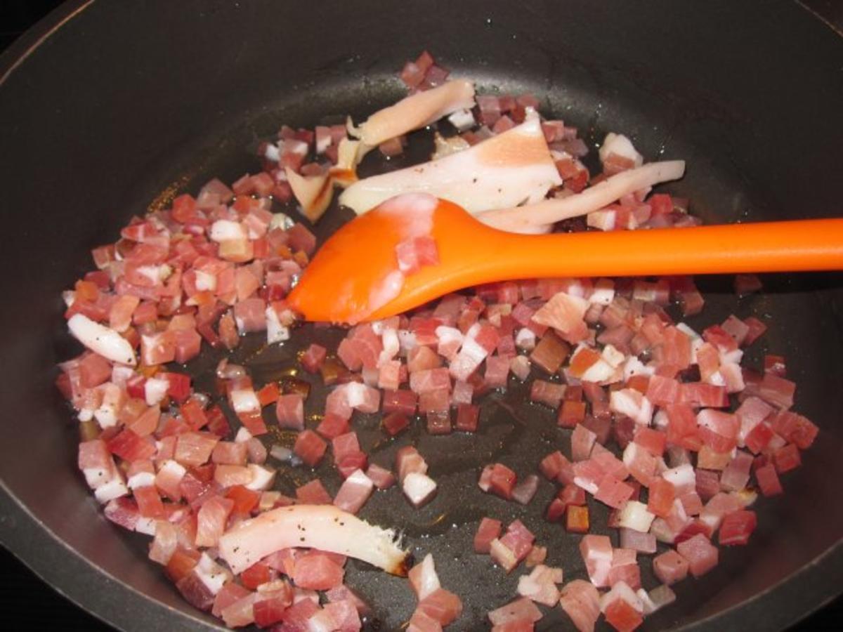 BUNTE NUDELN mit Speck und Champignons - Rezept - Bild Nr. 3