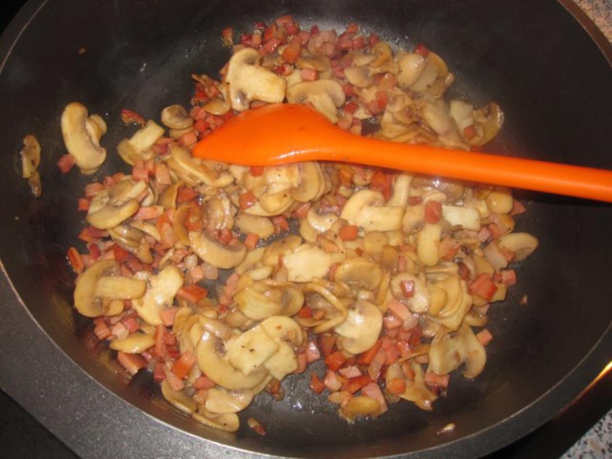 BUNTE NUDELN mit Speck und Champignons - Rezept - Bild Nr. 6