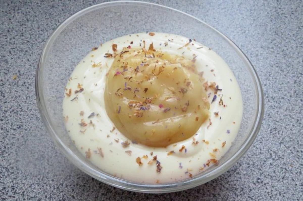 Bilder für Dessert: Zitronenquark mit Mangopüree - Rezept