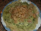 Pasta - Gorgonzola-Spinat und Gambas - Rezept