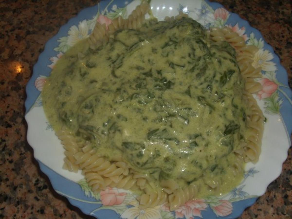 Pasta - Gorgonzola-Spinat und Gambas - Rezept - Bild Nr. 6