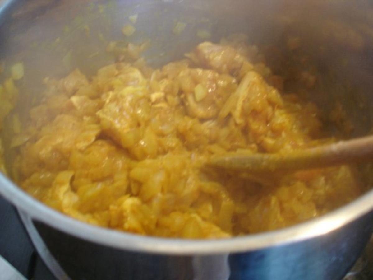 Hähnchenbrustfilet-Curry mit Reis nach Papa - Rezept - Bild Nr. 7