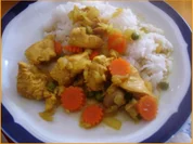 Hähnchenbrustfilet-Curry mit Reis nach Papa - Rezept