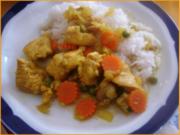 Hähnchenbrustfilet-Curry mit Reis nach Papa - Rezept