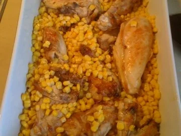 Rezept: Leo´s überbackenes Hähnchen mit Mais Bild Nr. 5 Leo´s überbackenes Hähnchen mit Mais - Rezept - Bild Nr. 5