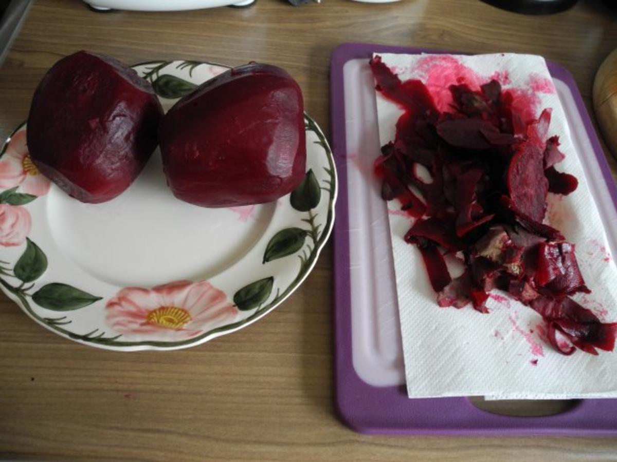 Vegan : Frischen Rote-Betesalat - Kartoffelsalat - Karottensalat - Rezept - Bild Nr. 3