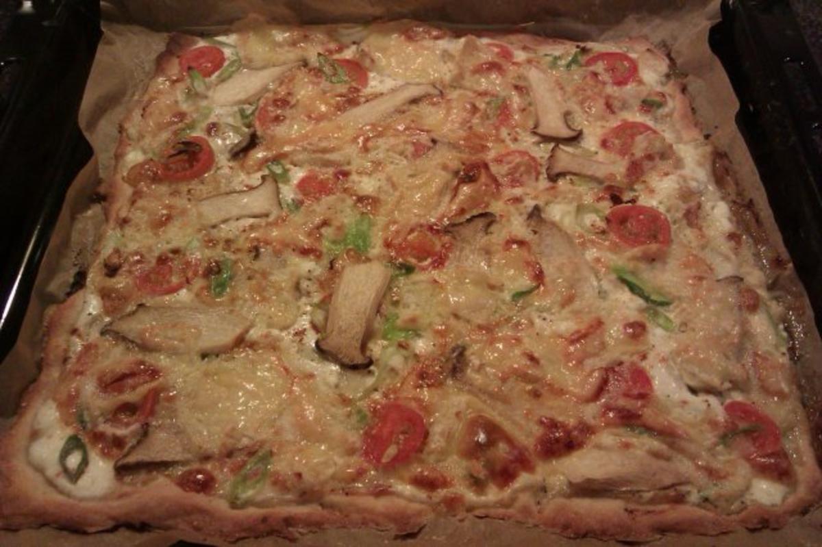 Deftiger Flammenkuchen "Vegetarisch" - Rezept