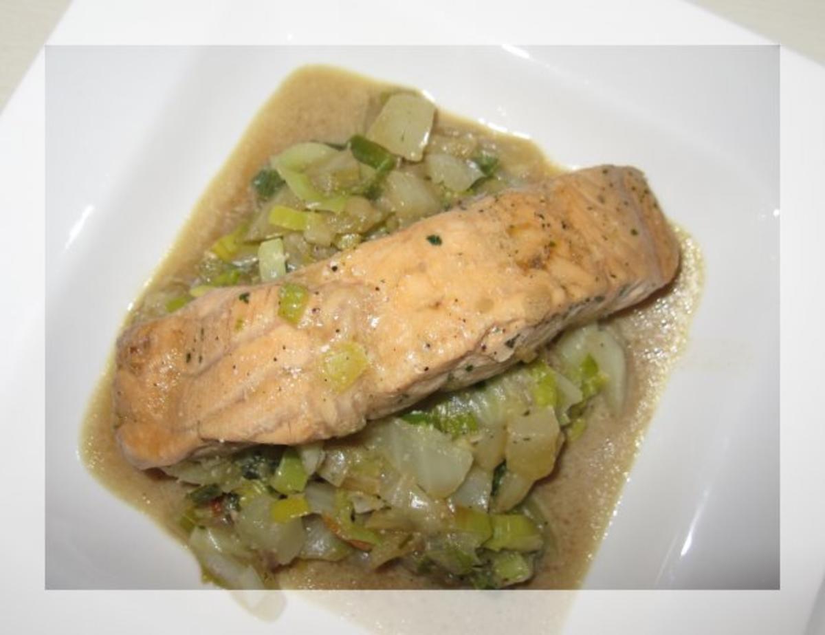 Lachs auf Fenchel-Lauch-Gemüse - Rezept - kochbar.de