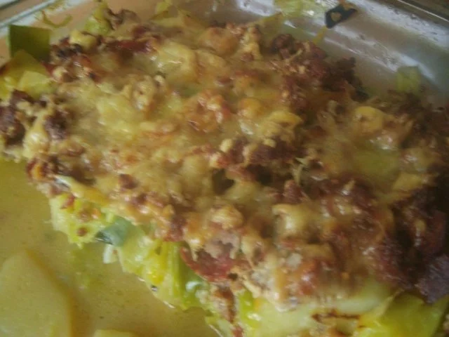 Schichtauflauf......Kartoffel-Porree-Hack - Rezept
