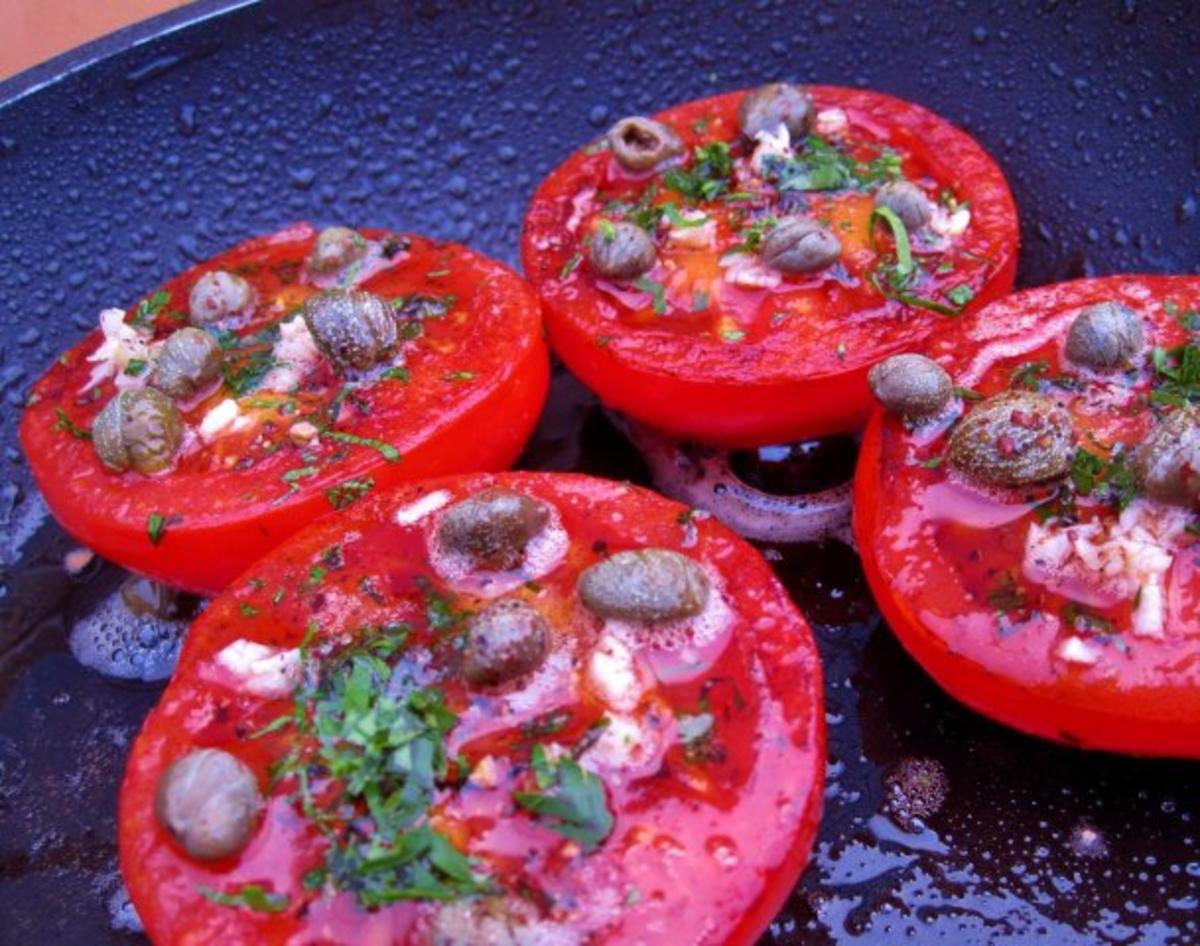 Bilder für Herzhafte Pfannen-Tomaten ... Rezept