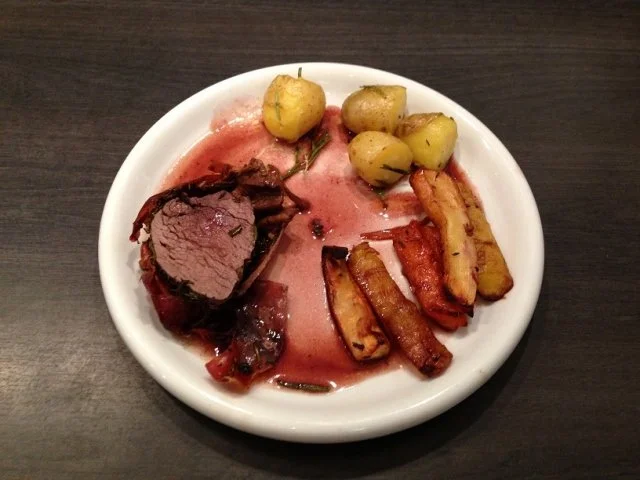 Rezept: Argentinisches Rinderfilet im Steinpilz-Parma-Mantel mit Röstgemüse Argentinisches Rinderfilet im Steinpilz-Parma-Mantel mit Röstgemüse - Rezept