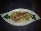 Bratwurst-Roulade mit Lauchgemüse - Rezept