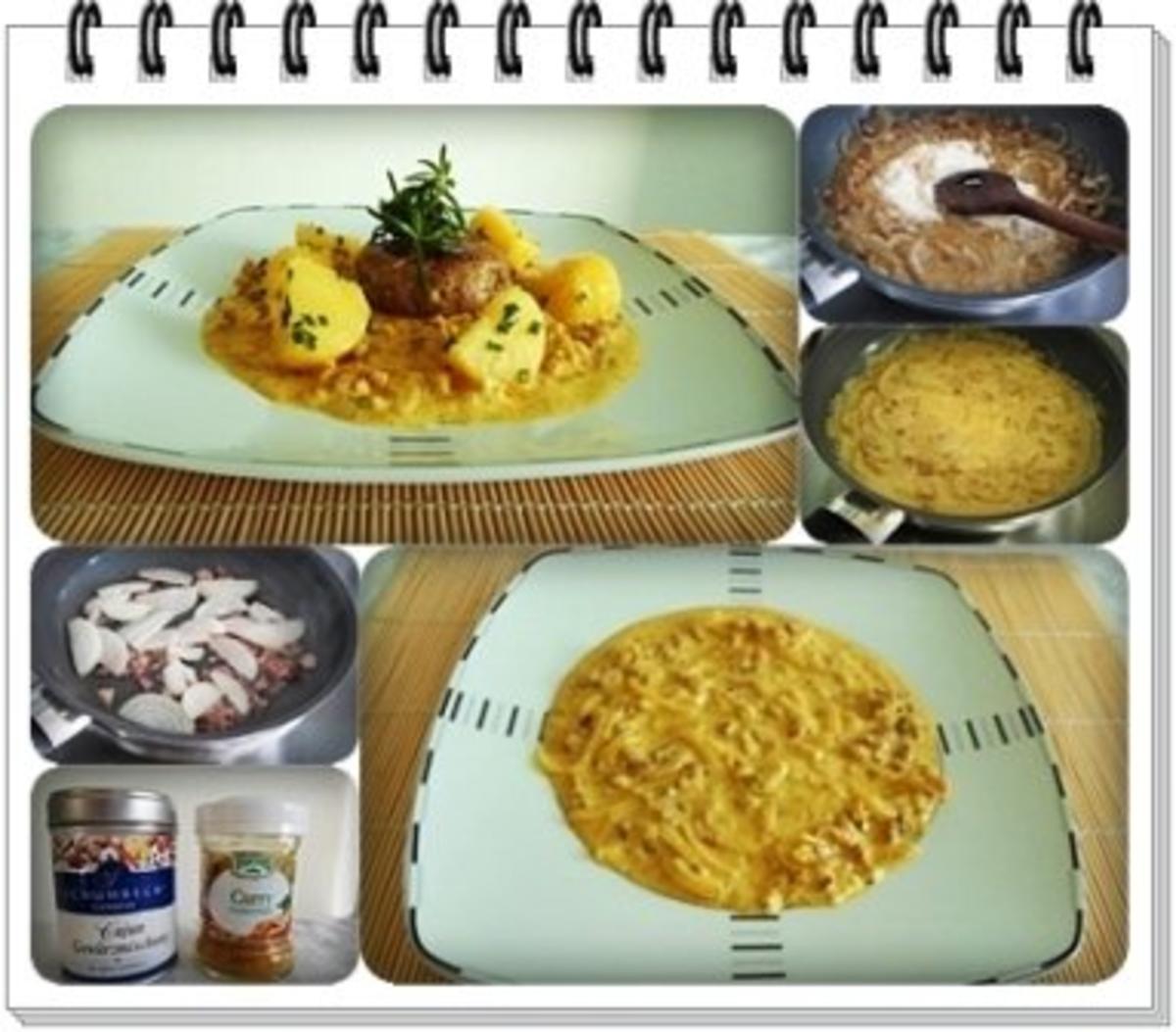 Raffinierte Zwiebel - Currysauce für Frikadellen - Rezept - Bild Nr. 3