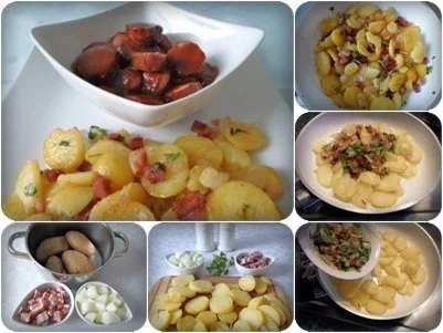 Würzige Bratkartoffeln nach Art des Hauses mit Currywürstchen - Rezept - Bild Nr. 3