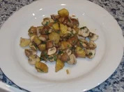 Warmer Kartoffel-Pilz-Salat - Rezept