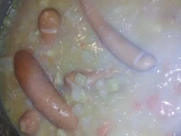 Suppen und Eintöpfe: Kohlrabieeintopf mit Putenfleisch und Geflügelbockwurst,- Wiener - Rezept - Bild Nr. 6