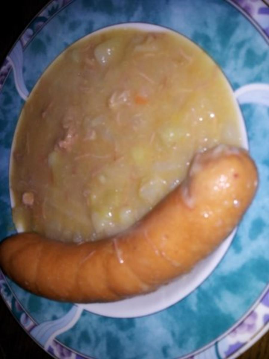 Suppen und Eintöpfe: Kohlrabieeintopf mit Putenfleisch und Geflügelbockwurst,- Wiener - Rezept - Bild Nr. 8