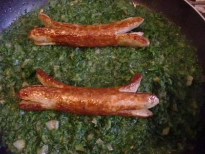 Putenröllchen mit Spinat