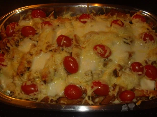 Nudelauflauf mit Kugeln - Rezept