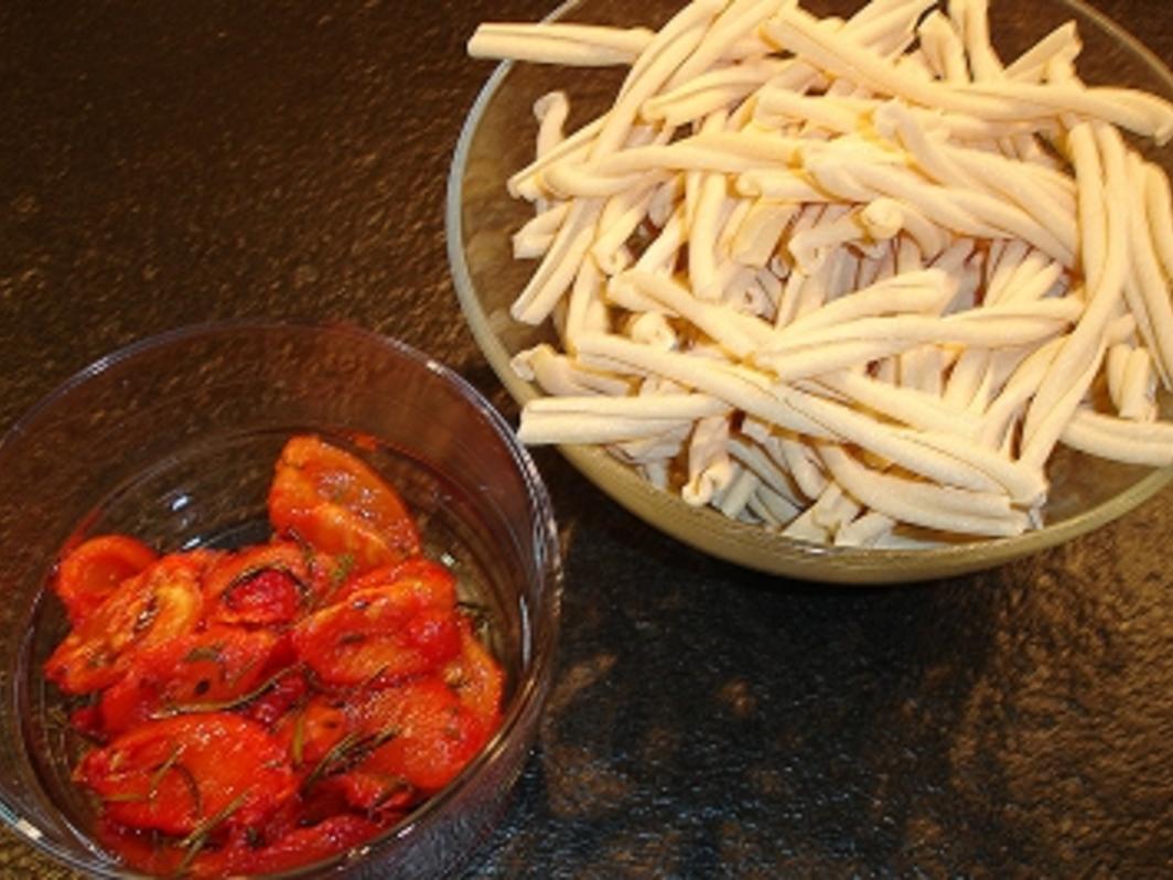 Pasta mit Garnelen und zweierlei Tomaten - Rezept