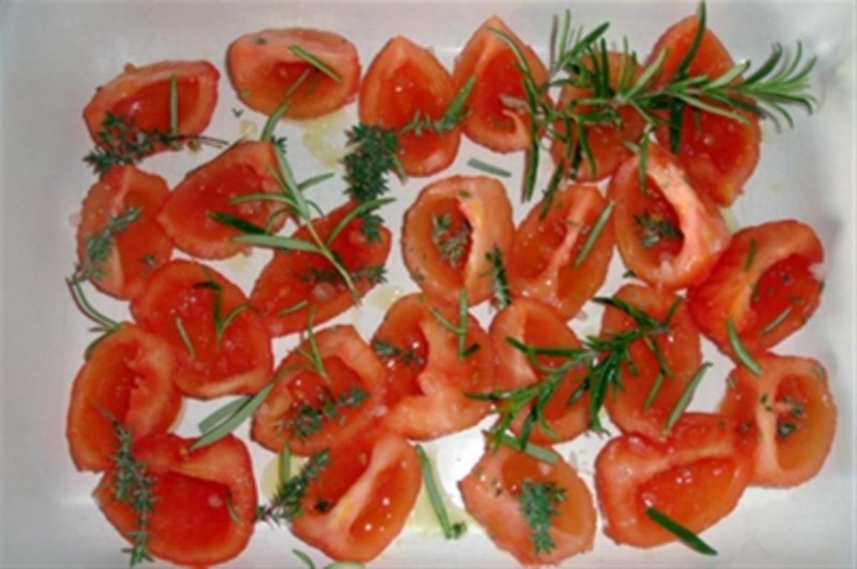 Gebackene Tomaten mit Kräutern - Rezept
