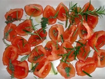Gebackene Tomaten mit Kräutern - Rezept