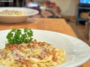 Tagliatelle mit Porree und Schinken in Meerrettichrahm - Rezept