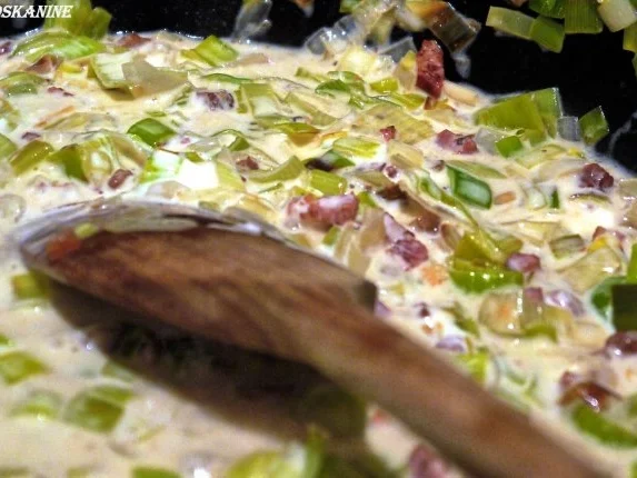 Tagliatelle mit Porree und Schinken in Meerrettichrahm - Rezept - Bild Nr. 10