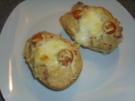 Schmandbrötchen mit Salami und Mozzarella - Rezept