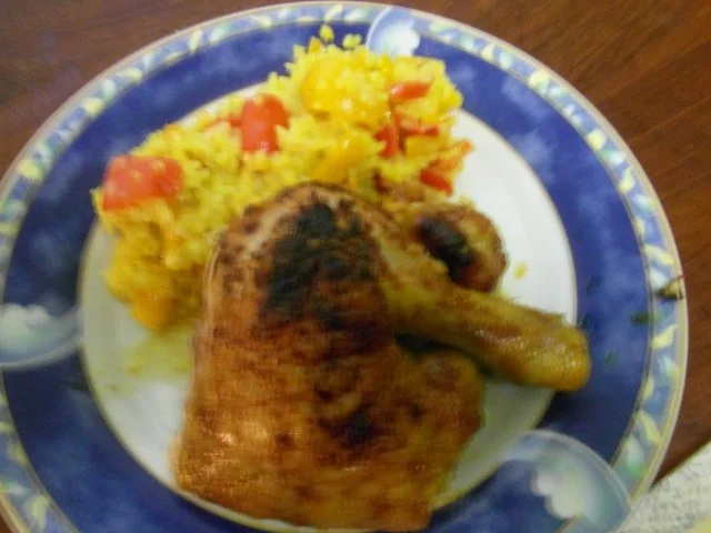 Rezept: Geflügel: Orangen-Ingwer-Hähnchen auf Knoblauch-Paprika-Reis Bild Nr. 10 Geflügel: Orangen-Ingwer-Hähnchen auf Knoblauch-Paprika-Reis - Rezept - Bild Nr. 10