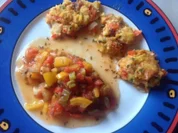 Kartoffelplätzchen mit scharfem Gemüse - Rezept