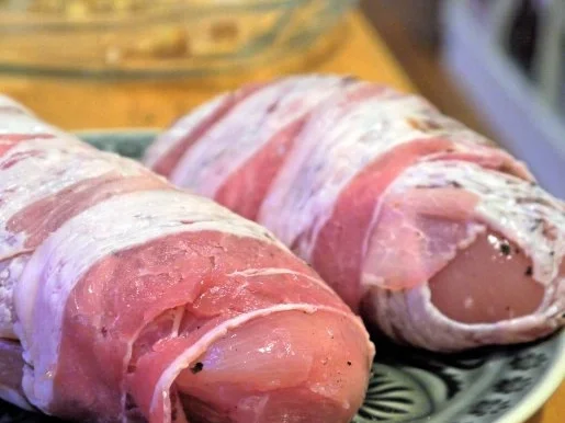 Gefüllte Hähnchenbrust, lia Kapü mit Lavendelduft, Rahmchampignons - Rezept - Bild Nr. 9