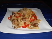 Nudel-Gemüse-Pfanne mit Schweinefilet - Rezept