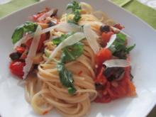 Spaghetti mit Auberginen und Tomaten - Rezept