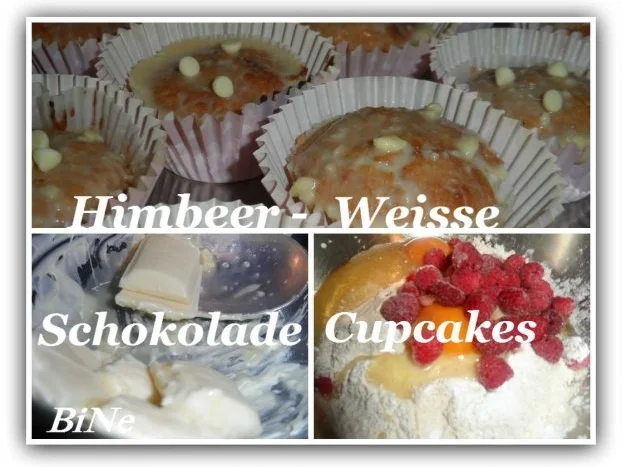 BiNe` S HIMBEER - WEISSE SCHOKOLADE CUPCAKES - Rezept