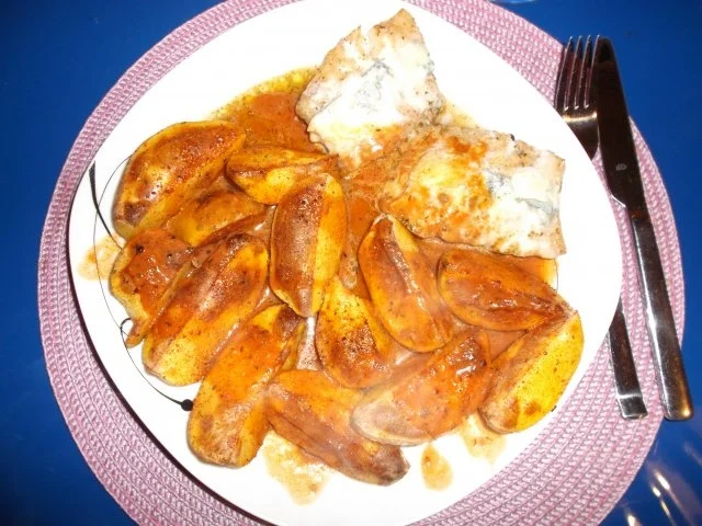 Rezept: Fisch: Kabeljau mit karib. Kartoffelspalten Bild Nr. 18 Fisch: Kabeljau mit karib. Kartoffelspalten - Rezept - Bild Nr. 18