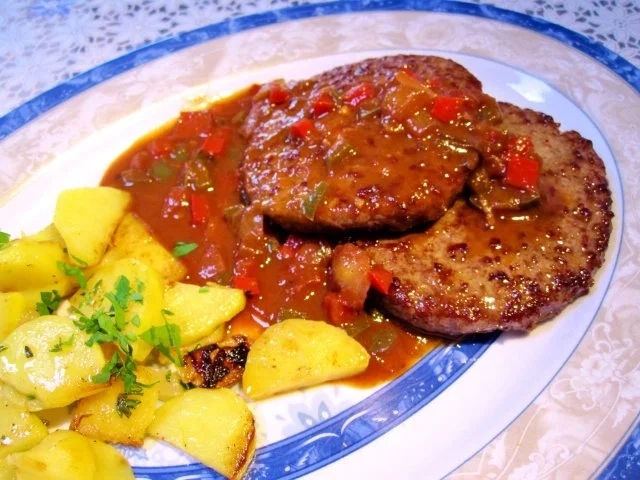 Rezept: Hamburger mit Teufels-Soße Hamburger mit Teufels-Soße - Rezept