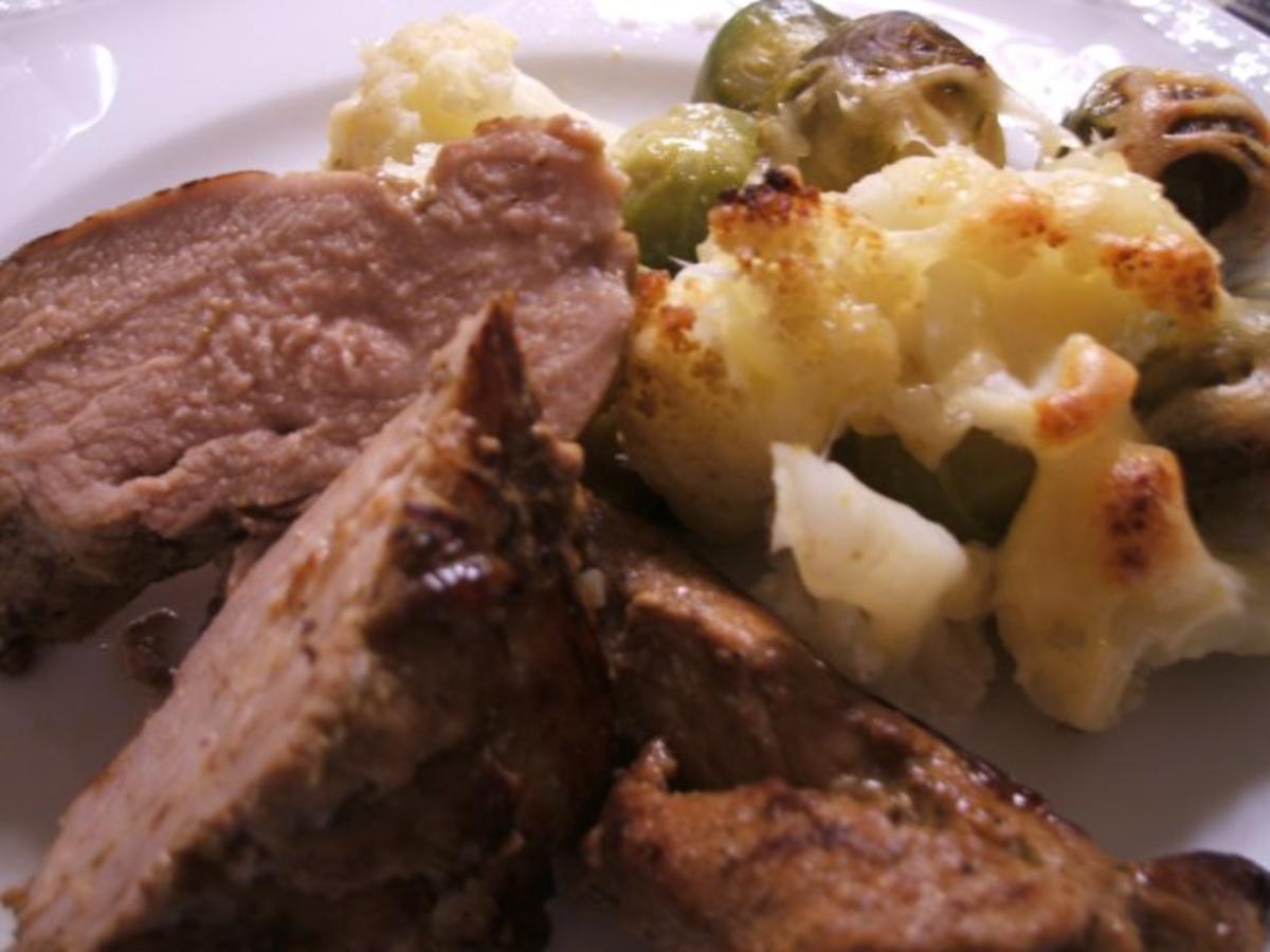 Bilder für Fleisch: Schweinelende, rosa gebraten - Rezept