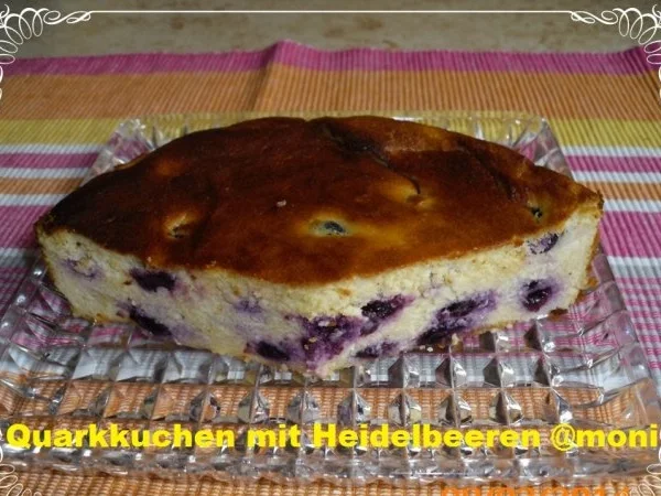 Quarkkuchen mit Heidelbeeren - Rezept