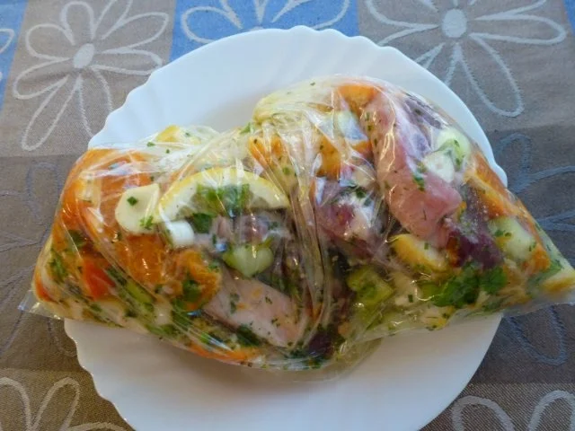 Rezept: Schwarzwälder Bohnenpäckchen zu marinierten NT Lammkotelette Bild Nr. 3 Schwarzwälder Bohnenpäckchen zu marinierten NT Lammkotelette - Rezept - Bild Nr. 3