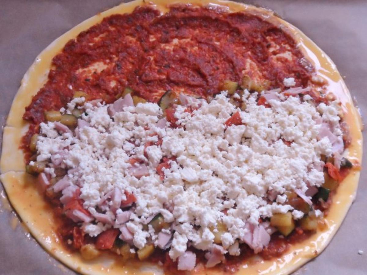 Backen: Bunt gefüllte Blätterteig-Pizza "Calzone" - Rezept - Bild Nr. 10