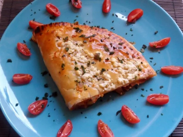 Backen: Bunt gefüllte Blätterteig-Pizza "Calzone" - Rezept - Bild Nr. 13