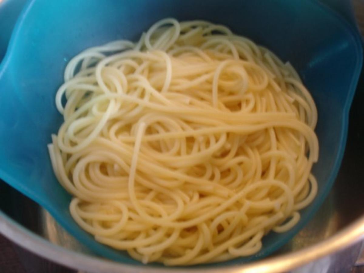 Spaghetti mit Hähnchenbrustfilet-Champignonsauce - Rezept - Bild Nr. 4